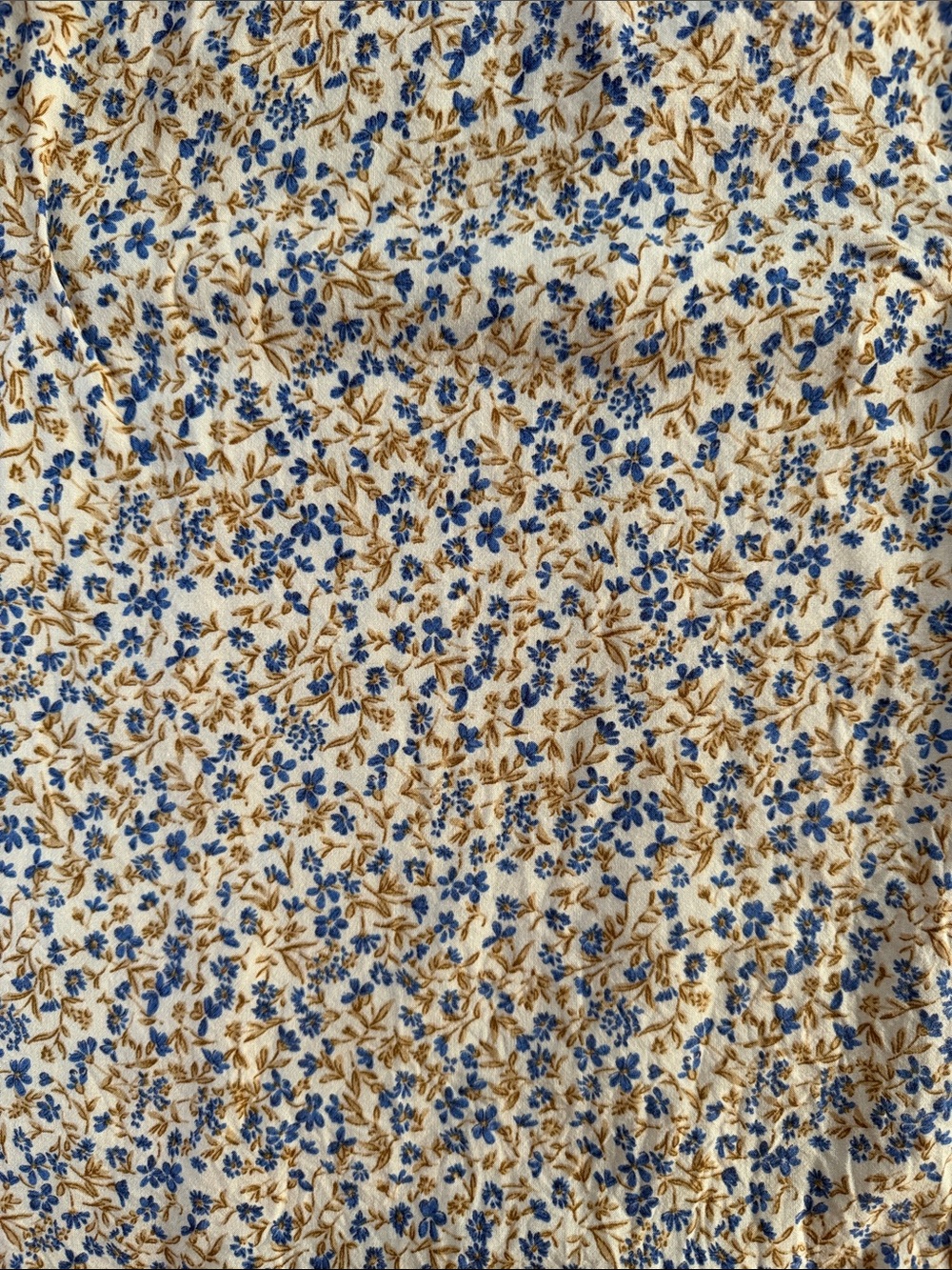 Blue & Cream Floral Maxi Skirt - Picture 2 of 6